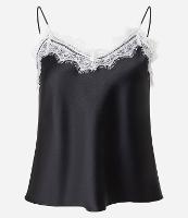 Blusa em Cetim com Renda no Decote - 1