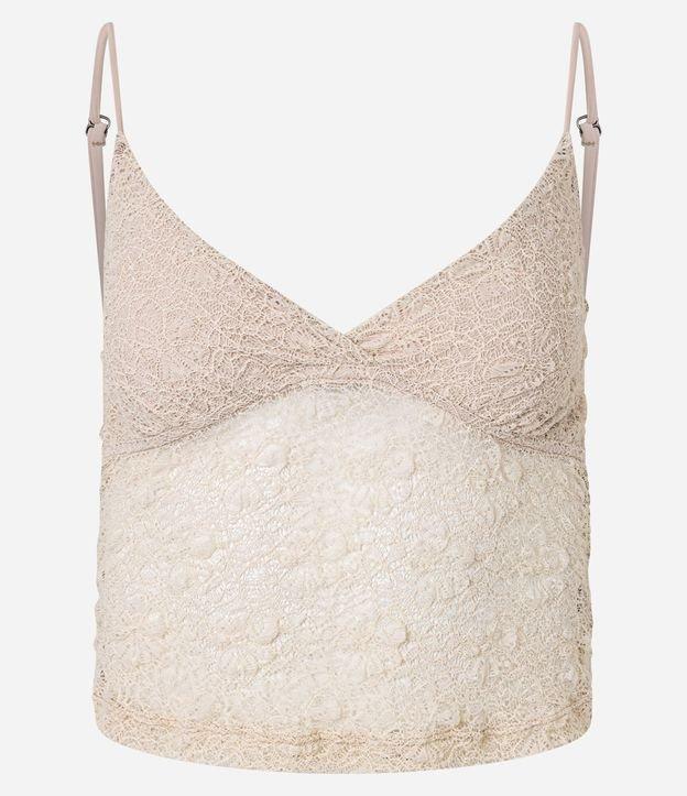 Blusa em Renda com Alças Finas e Textura - 2