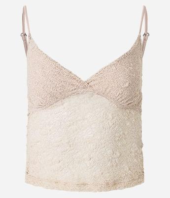 Blusa em Renda com Alças Finas e Textura