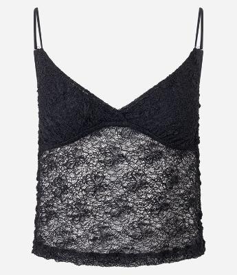 Blusa em Renda com Alças Finas e Textura