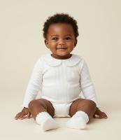 Body Infantil Canelado com Gola Boneca em Broderie - Tam 0 a 18 meses - 2