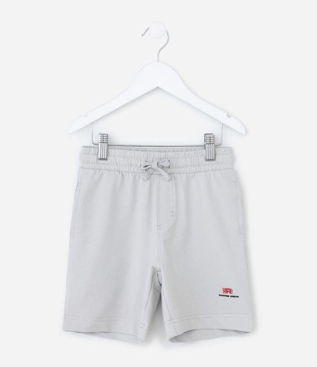 Bermuda Infantil em Moletom com Lettering Racing - Tam 5 a 14 Anos - 1