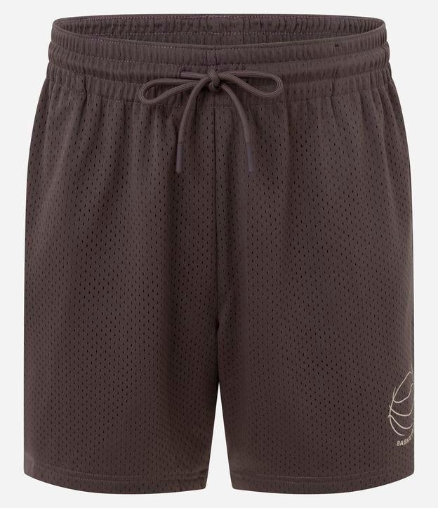 Bermuda Esportiva com Tecnologia Dry e Estampa Localizada Basquete - 1