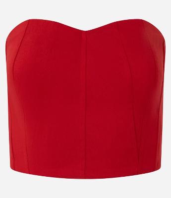 Blusa Cropped em Bengaline com decote Coração