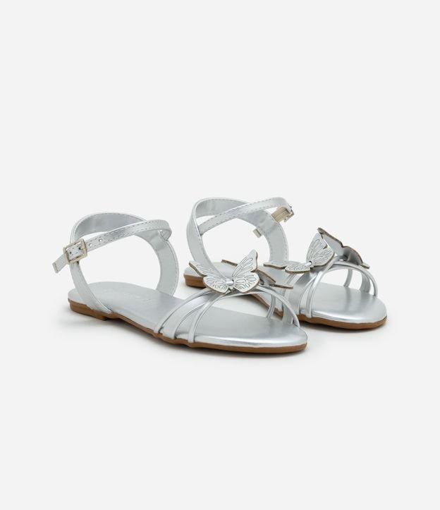 Sandália Infantil Rasteira com Borboletas - Tam 25 ao 33 - 1