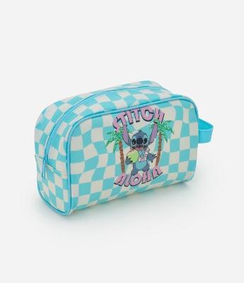 Nécessaire Retangular com Estampa de Stitch na Praia