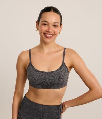 Top sem Bojo Seamless Texturizado com Ajuste nas Costas