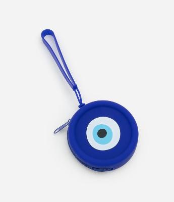 Necessaire Porta Moedas em Silicone Olho Grego com Alça