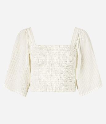 Blusa Croppet com Manga Ampla e Lastex