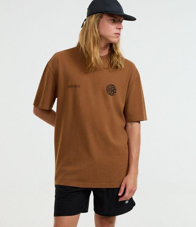 Camiseta Relaxed em Malhão com Estampa Lettering - 2