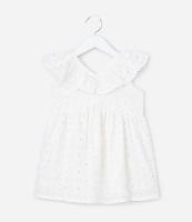 Vestido Infantil em Laise Texturizado com Babadinhos - Tam 1 a 6 Anos - 1