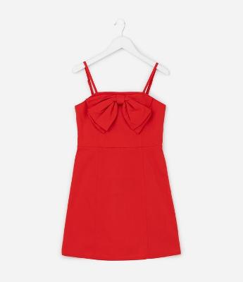 Vestido Infantil de Alcinha com Laço - Tam  7 a 14 Anos