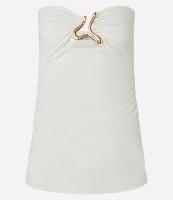 Blusa Sem Alça em Microfibra com Aviamento no Decote - 1