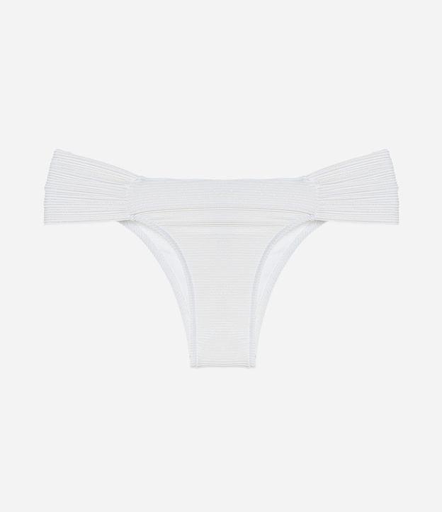 Biquíni Calcinha Lateral Drapeada em Microfibra Texturizada com Fio Metalizado - 1