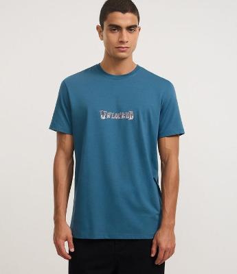 Camiseta Comfort em Algodão Peruano com Estampa Lettering Unlocked