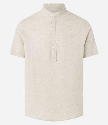 Camisa Bata em Linho com Botões