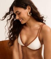 Biquíni Top Triangulo Fixo em Microfibra com Viés Contrastante - 2