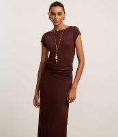 Vestido Longo Canelado em Ribana com Fenda - 2