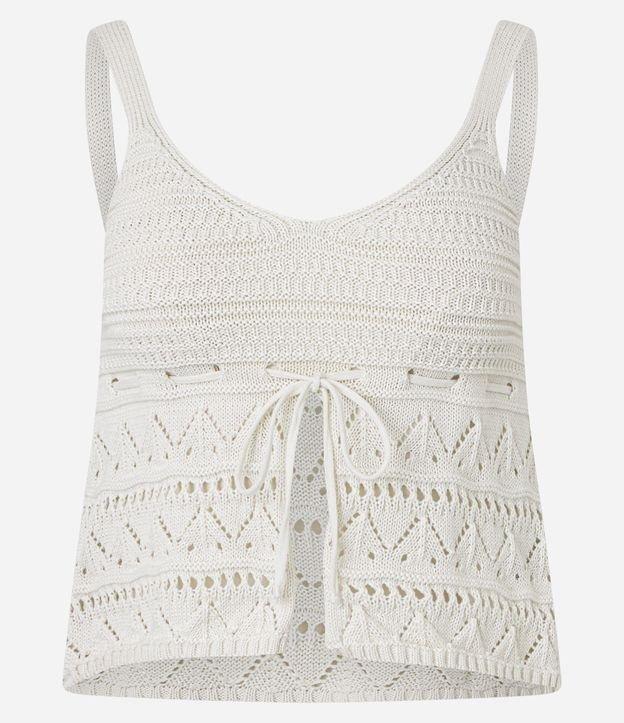 Blusa em Tricô com Alça Média e Amarração - 1