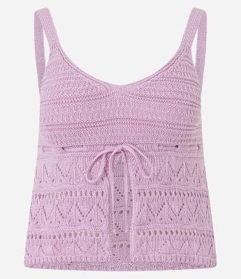 Blusa em Tricô com Alça Média e Amarração