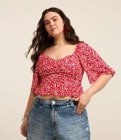 Blusa Cropped em Viscose com Estampa Liberty e Babado na Barra Curve & Plus Size - 3