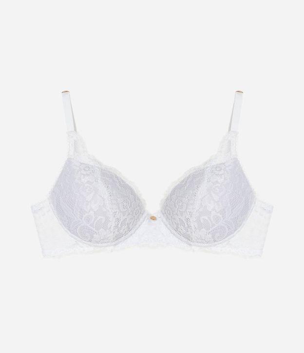 Sutiã Base em Renda Floral com Bojo Oco - 1