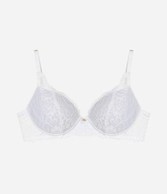 Sutiã Base em Renda Floral com Bojo Oco