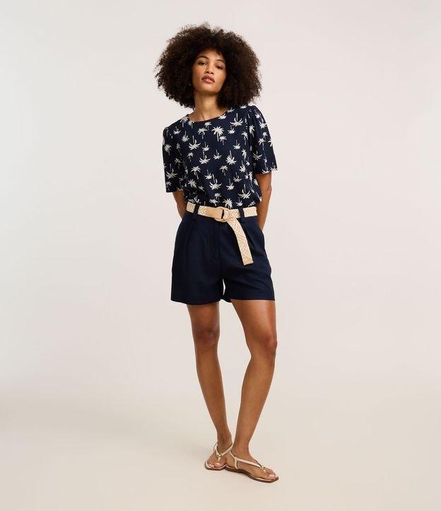 Blusa em Viscolinho com Estampa Coqueiros - 2