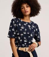 Blusa em Viscolinho com Estampa Coqueiros - 3