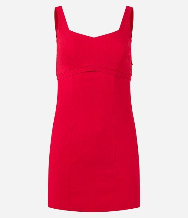 Vestido Curto em Bengaline com Decote Coração - 1