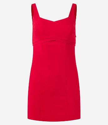 Vestido Curto em Bengaline com Decote Coração