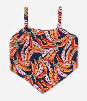 Blusa em Viscolinho com Estampa de Bananas Curve & Plus Size - 1