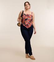 Blusa em Viscolinho com Estampa de Bananas Curve & Plus Size - 3