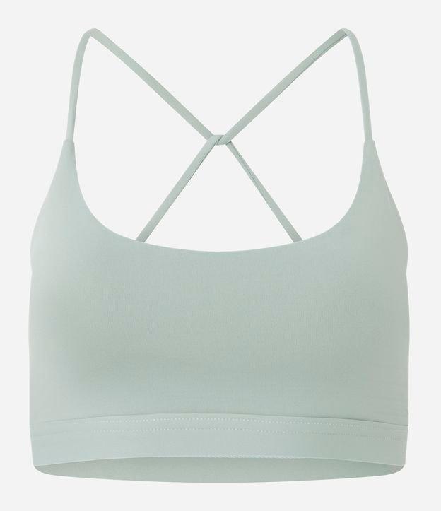 Top Bojo Esportivo em Microfibra com Alças Finas Cruzadas - 1