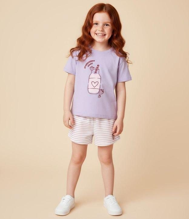 Conjunto Infantil com Estampa Suco de Morango - Tam 1 a 6 Anos - 2