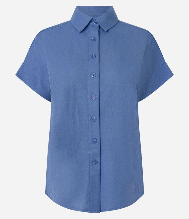 Camisa Texturizada em Orly com Recorte na Manga - 1