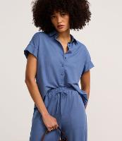 Camisa Texturizada em Orly com Recorte na Manga - 2