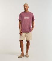 Bermuda Shorts em Sarja com Cós Elástico e Recortes - 1