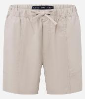 Bermuda Shorts em Sarja com Cós Elástico e Recortes - 2