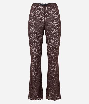 Calça Flare em Renda Floral