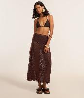 Saia Longa em Renda Floral Sem Forro - 2