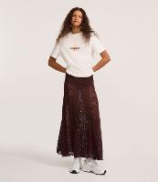 Saia Longa em Renda Floral Sem Forro - 3