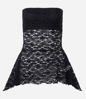 Blusa Tomara que Caia em Renda com Pontas Diferenciadas