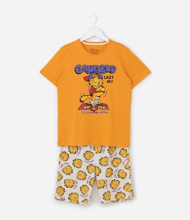Pijama Curto Infantil com Estampa Garfield - Tam 5 a 14 Anos - 1