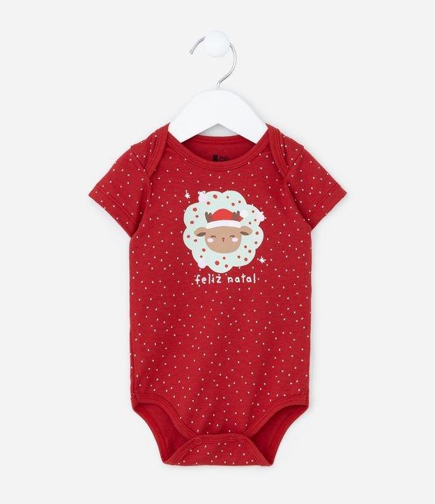 Body Infantil com Estampa Rena de Natal - Tam RN a 18 meses - 1