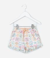 Short Infantil em Microfibra com Estampa Fundo do Mar - Tam 1 a 6 Anos - 1