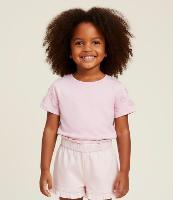 Blusa Infantil com Florzinhas Aplicadas na Manga - Tam 1 a 6 Anos - 2