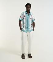 Calça Reta em Liocel com Bolsos Alfaiatada - 1