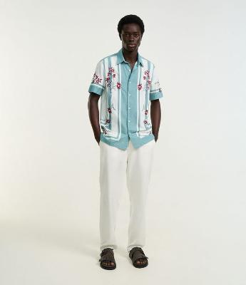 Calça Reta em Liocel com Bolsos Alfaiatada