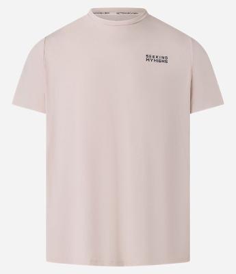 Camiseta Regular com Tecnologia Dry e Estampa Lettering Seeking My Highs